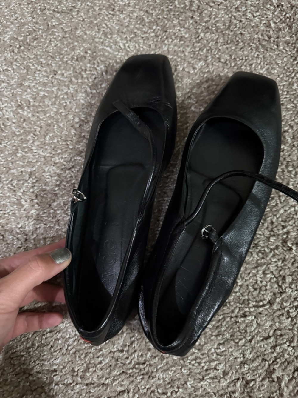 Aeyde Uma leather Mary Jane ballerina flats
